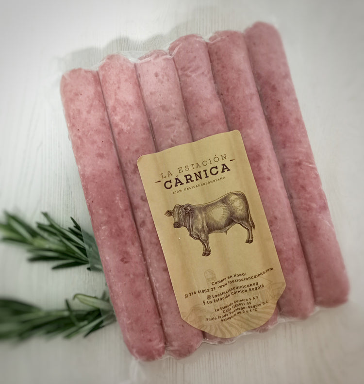 Salchicha perro La Estación Cárnica, 6 unidades empacadas al vacío
