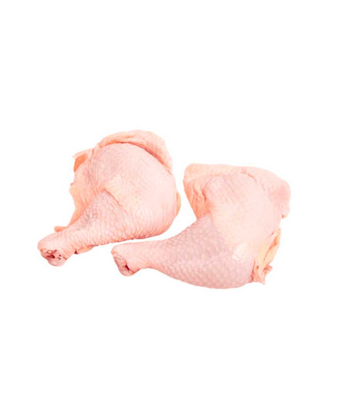 Pierna Pernil de pollo fresca, muestra visual del productos, color pálido, blanco